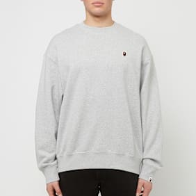 A Bathing Ape Head One Point Crewneck grey
