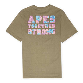 A Bathing Ape Liquid Camo College ATS Tee brown