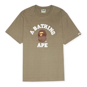 A Bathing Ape College Tee brown