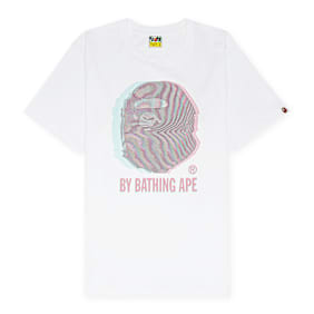 A Bathing Ape Glitch Art By Bathing Tee M weiß