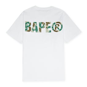 A Bathing Ape Liquid Camo Small Ape Face T-Shirt weiß