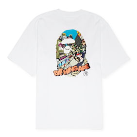 A Bathing Ape Comic Art Ape Head T-Shirt white
