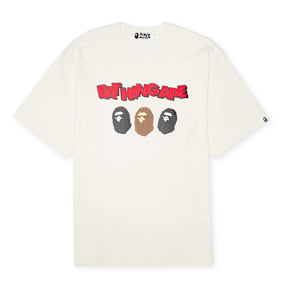 A Bathing Ape Triple Ape Head Tee beige