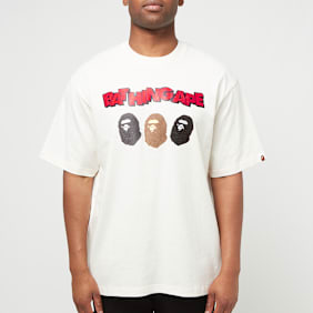 A Bathing Ape Triple Ape Head Tee beige