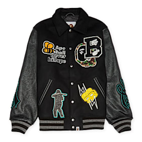 A Bathing Ape Varsity Jacket schwarz