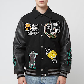 A Bathing Ape Varsity Jacket black