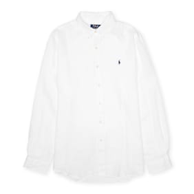 Polo Ralph Lauren Long Sleeve Sport Shirt (Linen) white