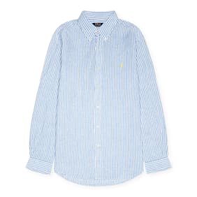 Polo Ralph Lauren Long Sleeve-Sport Shirt (Linen) bleu