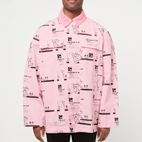 Sky High Farm Insulation Print Chore Coat Woven lichtroze