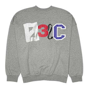 032c Multi-Media Bubble Crewneck grau