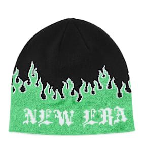 New Era Flame Skull Knit Beanie groen