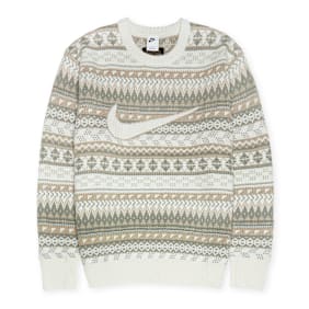 Jordan Fair Isle Swoosh-Pullover beige