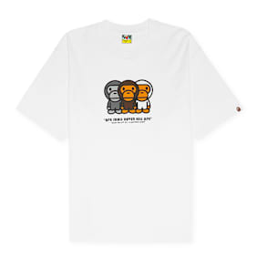 A Bathing Ape Baby Milo Relaxed Fit Tee weiß