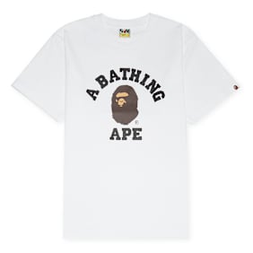 A Bathing Ape College Tee M white