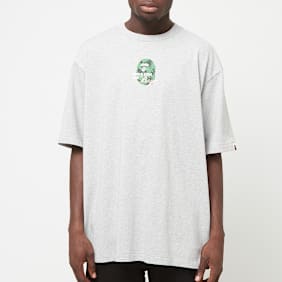 A Bathing Ape Floral Solid Camo Medium Ape Head Relaxed Fit Tee grey