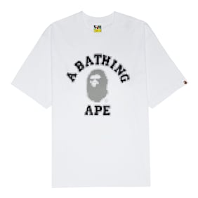 A Bathing Ape Pixal College Relaxed Fit Tee M weiß