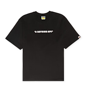 A Bathing Ape Pixal Logo Relaxed Fit Tee zwart