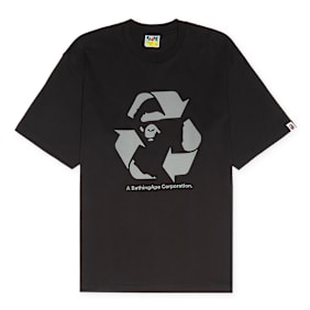 A Bathing Ape Recycle Motif Relaxed Fit Tee black