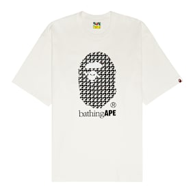 A Bathing Ape Sta Houndstooth By Bathing Ape Relaxed Fit Tee M yellow