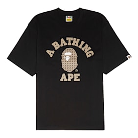 A Bathing Ape Sta Houndstooth College Relaxed Fit Tee M black