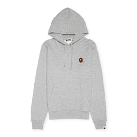A Bathing Ape One Point Pullover Hoodie grey