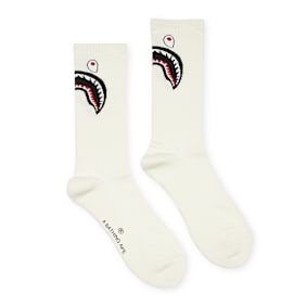 A Bathing Ape Shark Socks M beige