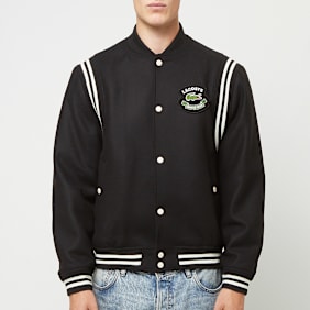 Lacoste Premium Wool Varsity Jacket schwarz
