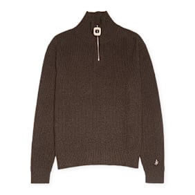 J. W. Anderson Puller Half Zip Jumber brown