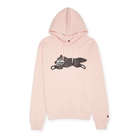 ICECREAM Woodgrain Running Dog Popover Hoodie rose