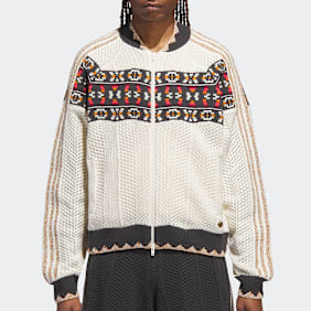 adidas Originals x Clot Superstar Knit Zipped Track Top beige