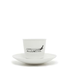 solebox x Lufthansa x Stefan Marx x KPM Flugzeugtasse wit