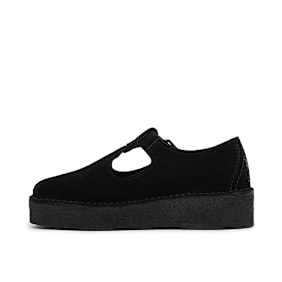 Clarks Originals Wmns Trek Wedge T-Bar Suede black