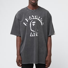 A Bathing Ape Garment Dye Spray Print College Relaxed Fit Tee grau
