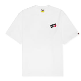 A Bathing Ape Logo Relaxed Fit Tee blanc