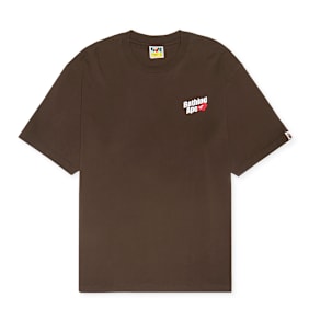 A Bathing Ape&nbsp; Logo Relaxed Fit Tee brun