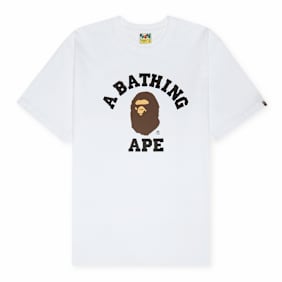 A Bathing Ape College Tee white white