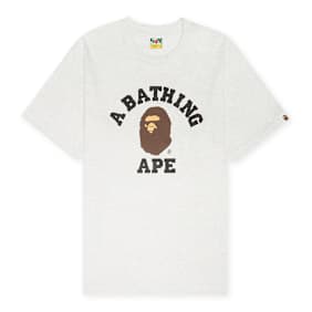 A Bathing Ape&nbsp; College Tee gray gris