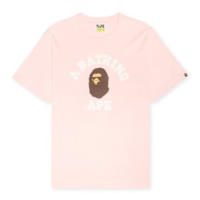 A Bathing Ape College Tee pink light pink