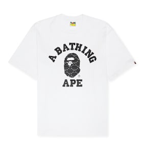 A Bathing Ape&nbsp; College Monogram College Relaxed Fit Tee blanc