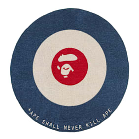 A Bathing Ape Ape Target Rug navy blue