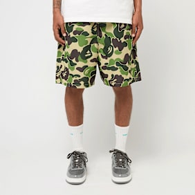 A Bathing Ape&nbsp; ABC Camo One Point Relaxed Fit Water Shorts vert