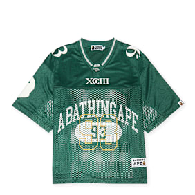 A Bathing Ape Line Camo Multi Logo Relaxed Fit Football Jersey green