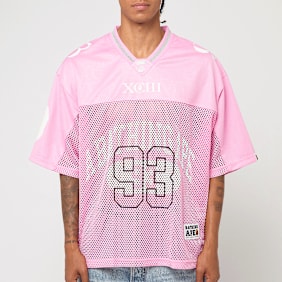 A Bathing Ape Line Camo Multi Logo Relaxed Fit Football Jersey light pink