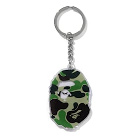 A Bathing Ape ABC Camo Ape Head Acrylic Keychain green Undefined Color