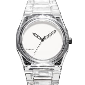 D1 Milano Nylon Exp White Watch 39mm argent
