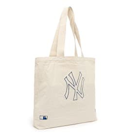 New Era Mlb Light Canvas Tote Bag New York Yankees Ivonvy beige