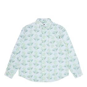 Billionaire Boys Club Glow In The Dark Diamonds & Dollars Striped Shirt bleu