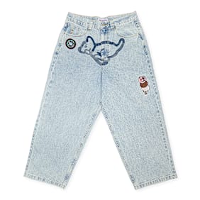 ICECREAM Running Puppy Patch Triple Scoop Denim Pant heavy wash blue bleu