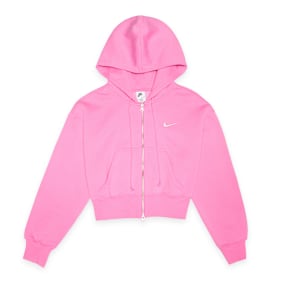 Nike Wmns Phoenix Fleece Cropped Full-Zip Hoodie rose