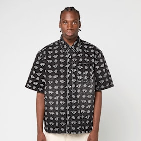 Billionaire Boys Club Diamonds & Dollars Oversized SS Denim Shirt zwart